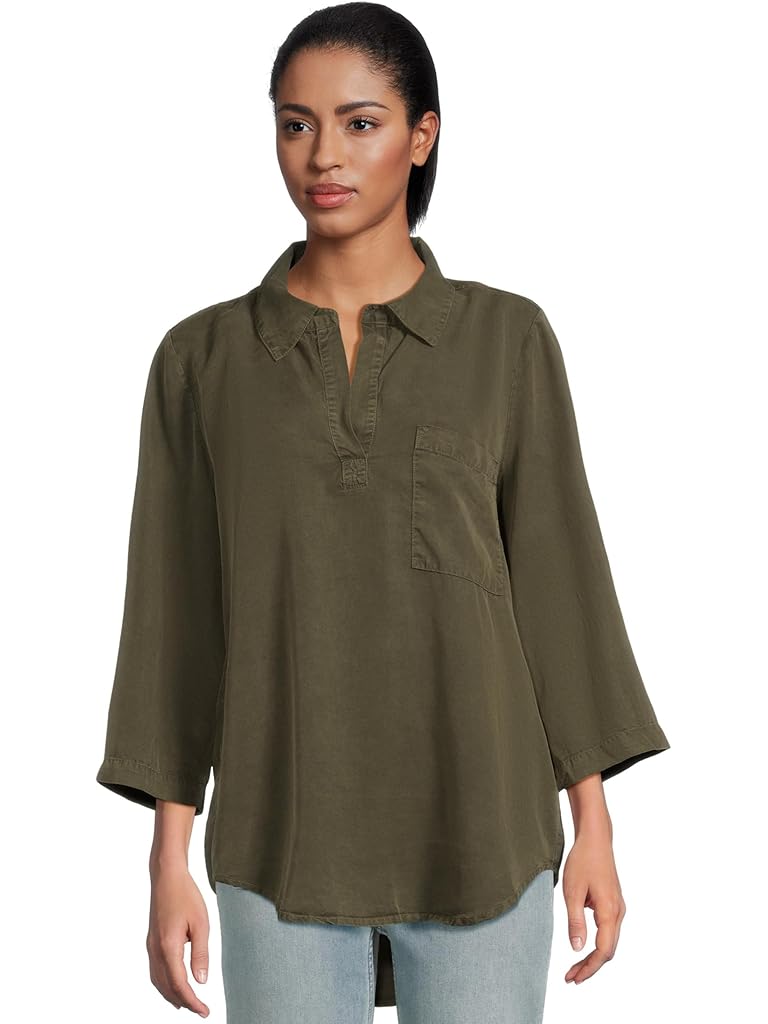 Green Mod-o-doc Roll Tab, Patch Pocket, Tunic