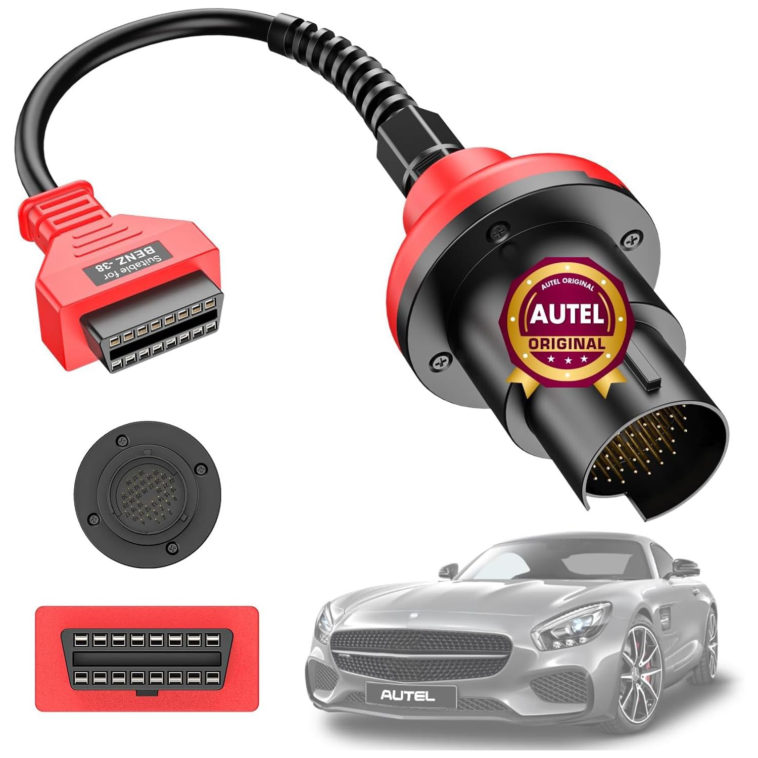 Autel Original Adaptateur Benz 38 Broches Mâle vers 16 Broches Femelle