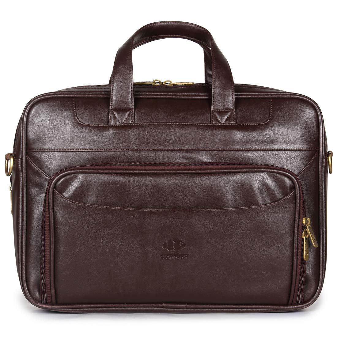 THE CLOWNFISH Unisex-Adult Faux Leather Expandable 15.6 Inch Laptop Messenger Bag Laptop Briefcase (Chocolate) (B08V4VN5MB) Amazon Price History, Amazon Price Tracker