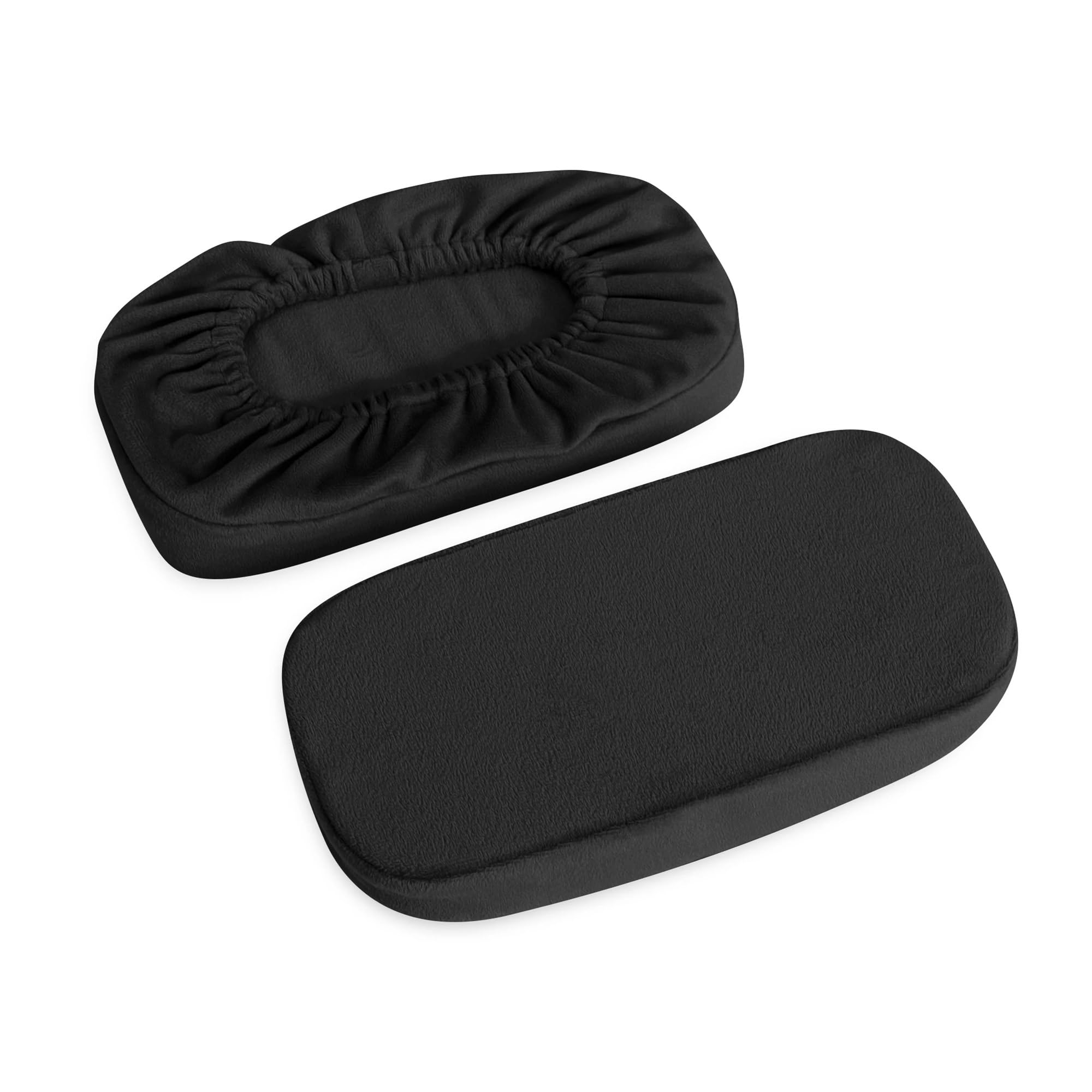 ENmrfvkz Office Spandex Armrest Covers, 2 Pairs Office Chair Armrest Covers Sponge Velvet Elbows Forearms Support Multicolor(Black)