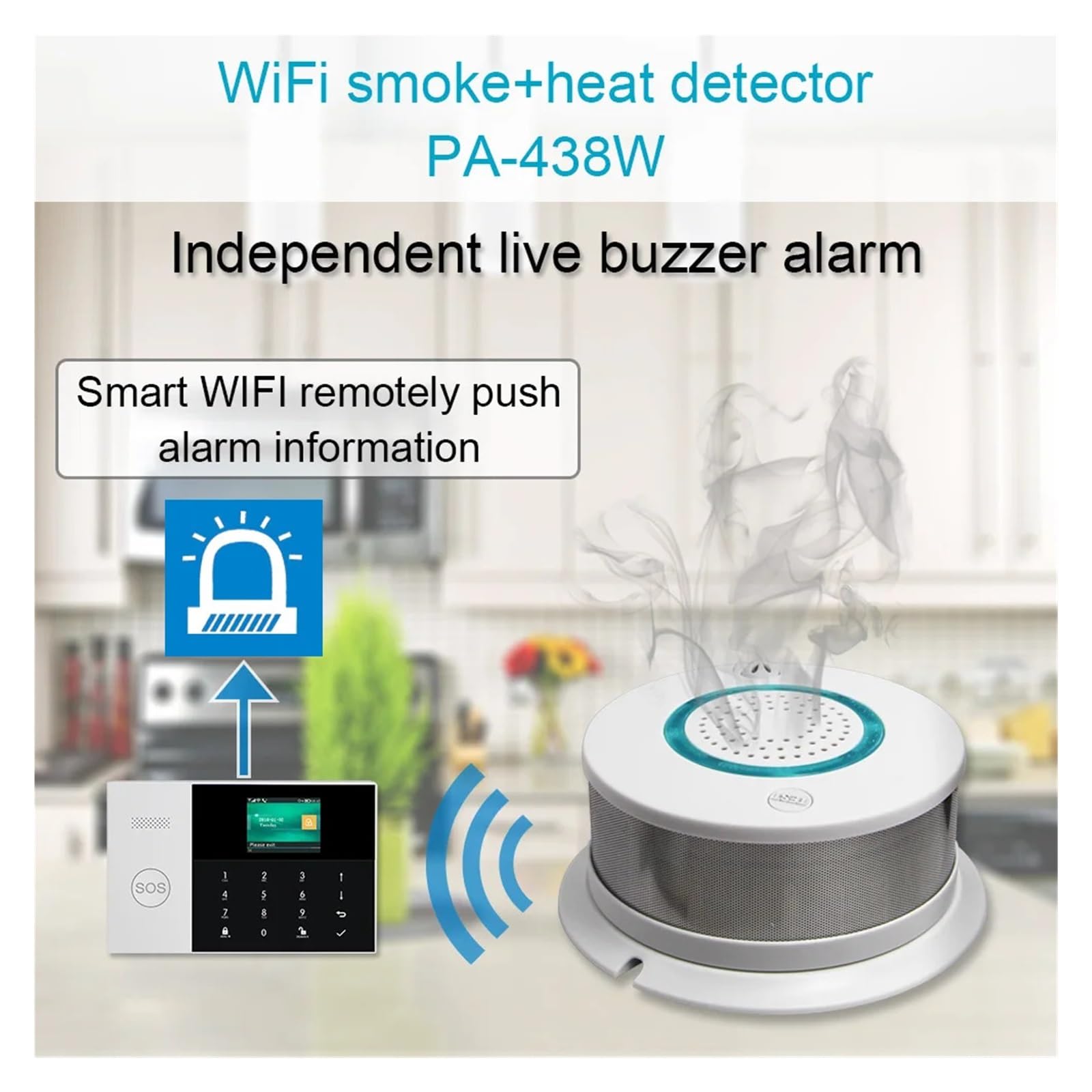 PG105 WiFi 3G System Alarmowy Bezprzewodowy Domowy Alarm Przeciwwłamaniowy Z Czujnikiem Ruchu Kontrola Aplikacji Zdalny Monitoring(D.)