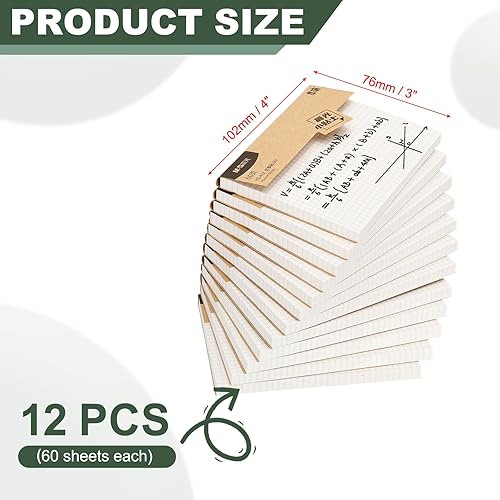 Miniatura 2 de M&G Notas adhesivas de 3 x 4 pulgadas, 12 hojas autoadhesivas de gran poder de adherencia para el hogar, oficina, aula, libros, cuadernos,