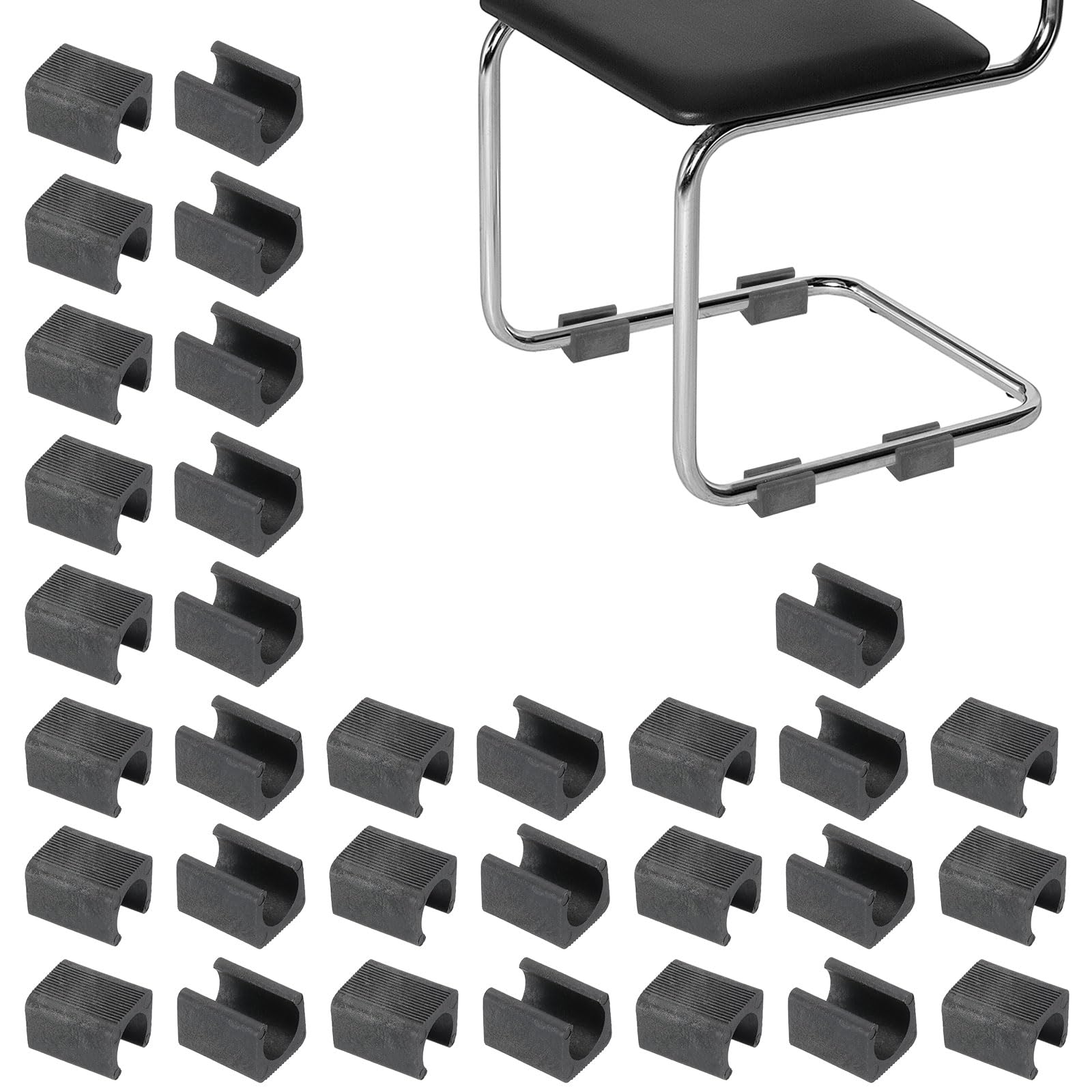 PATIKIL 32pcs U Chair Leg Caps