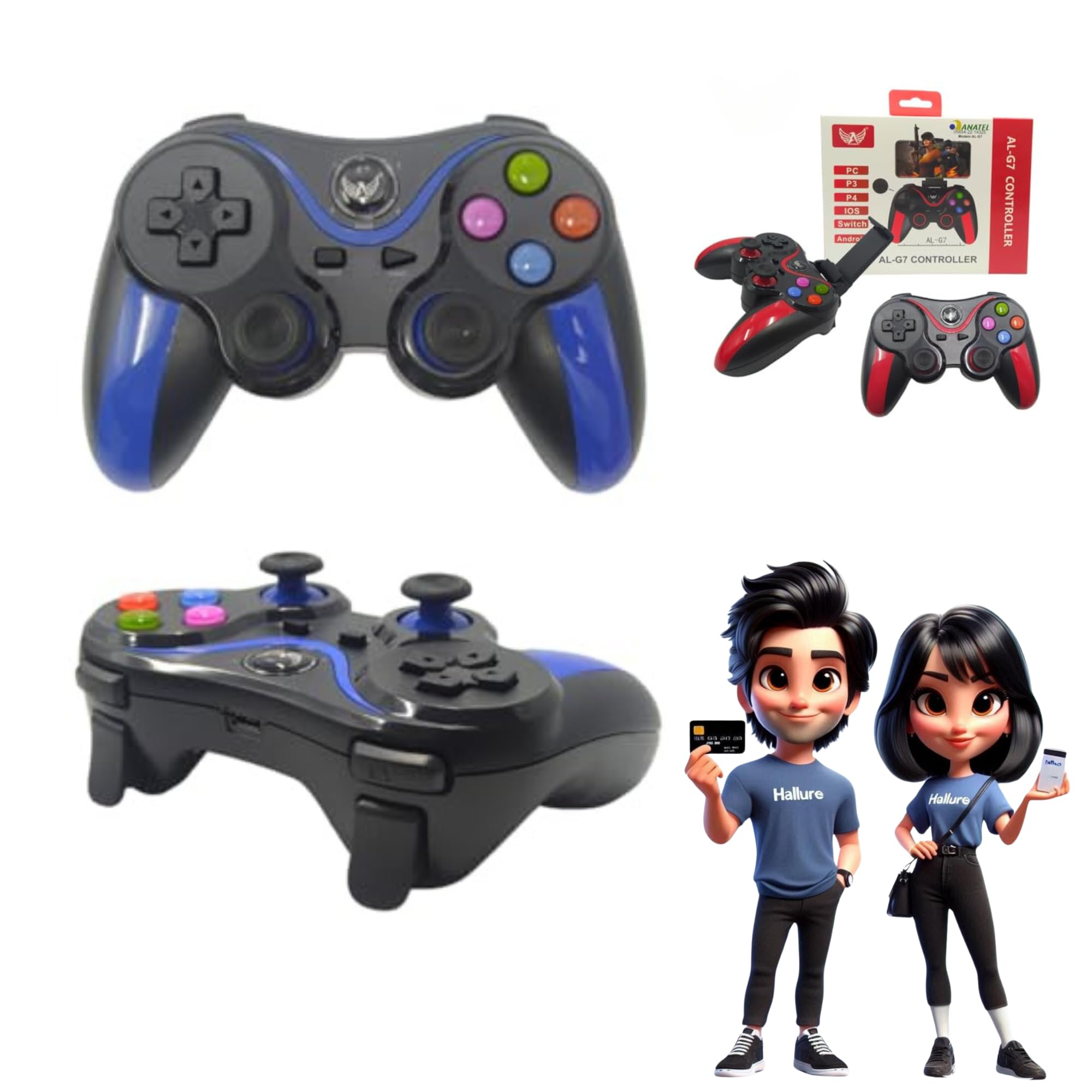 Controle Gamer Kap-g7 Joystick Android Celular Pc Bluetooth