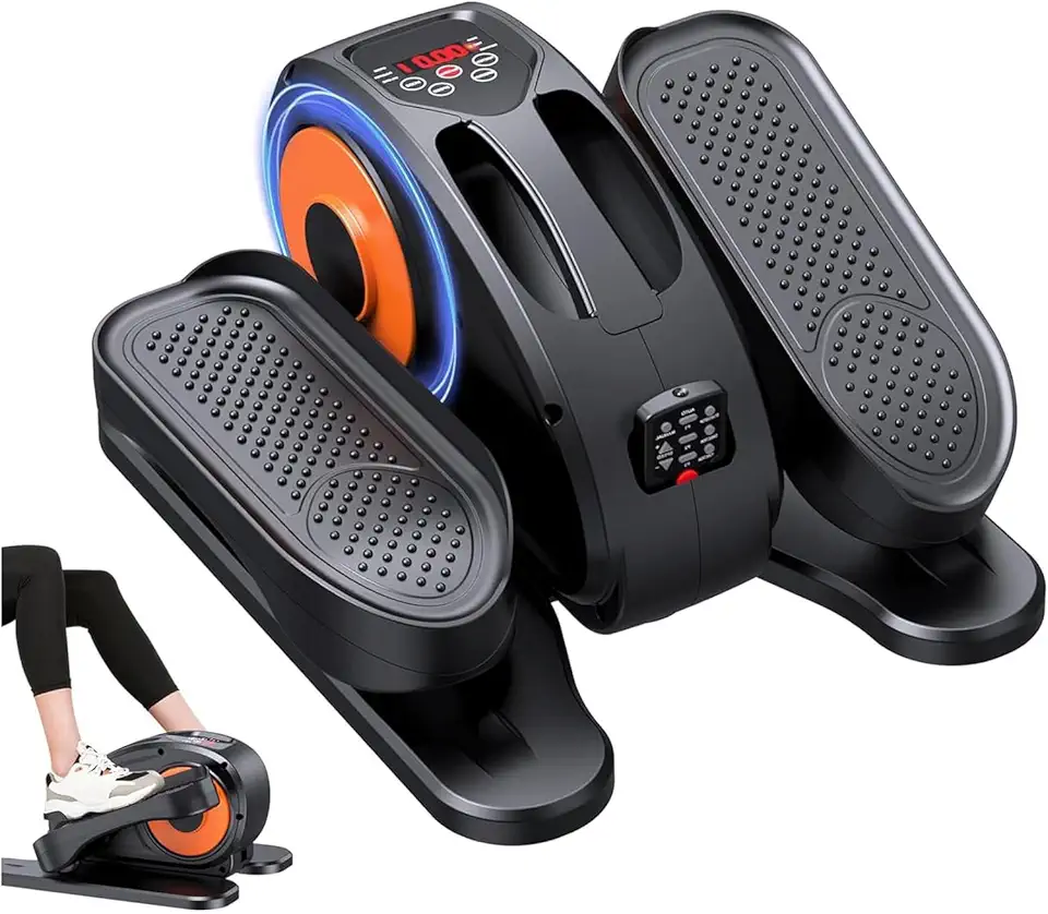 110V-240V Eliptico, Simulador de Caminhada, Eliptico Ergometrica, Display Digital LED, Pedal de Treino para Uso Interno, com Controle Remoto, Velocidade Ajustável