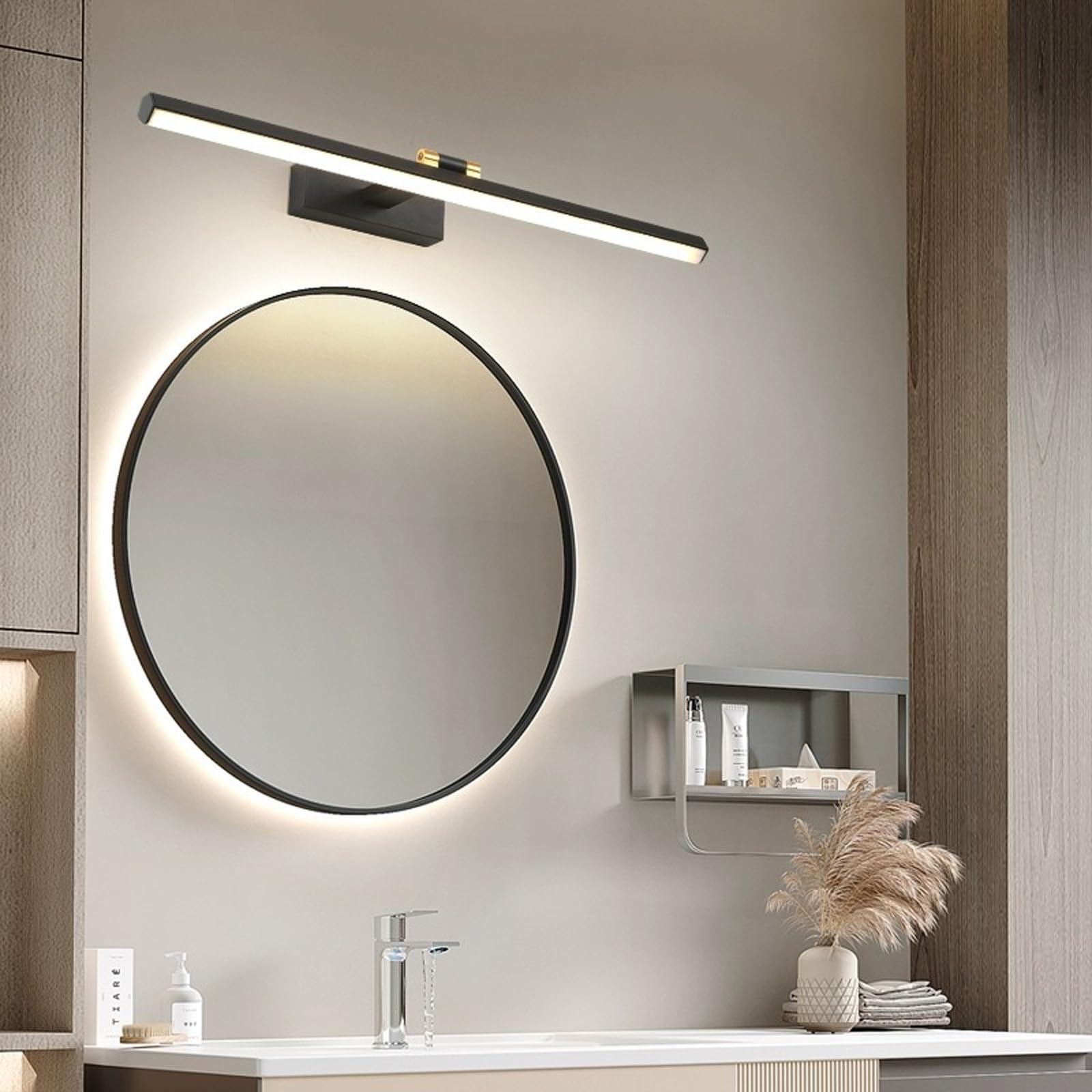 Espejo luz de pared regulable para evitar sombras en el baño y dormitorio 8