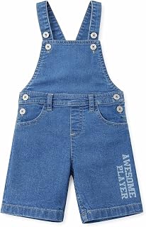 Cozy Bee Unisex Kids Denim Dungaree Shorts – Adjustable Strap Bib Overall Romper for Boys & Girls Price In India