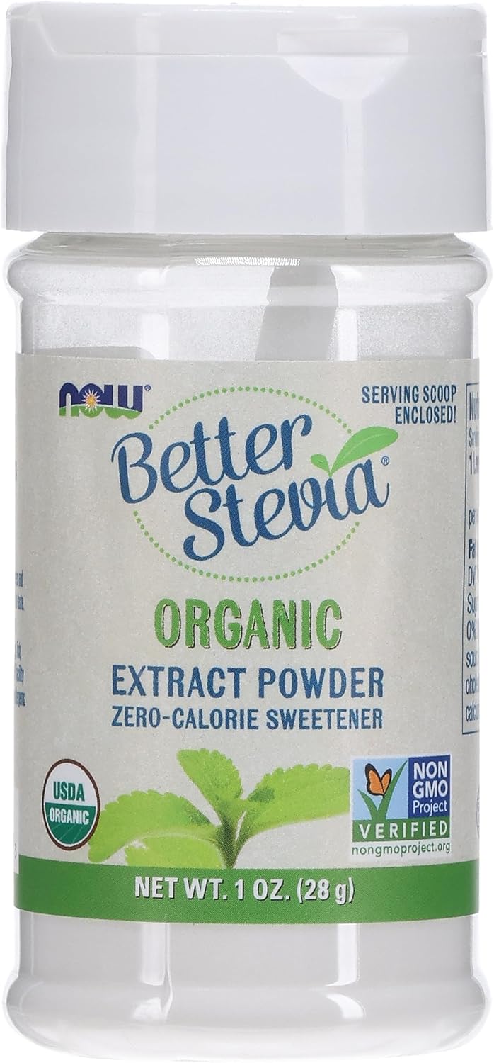 NOW Better Stevia Zero Calorie Sweetener Extract Powder, 1 Oz.