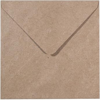 Vaessen Creative Florence Envelopes 120 g 16 x 16 cm Kraft Pack of 25 Brown