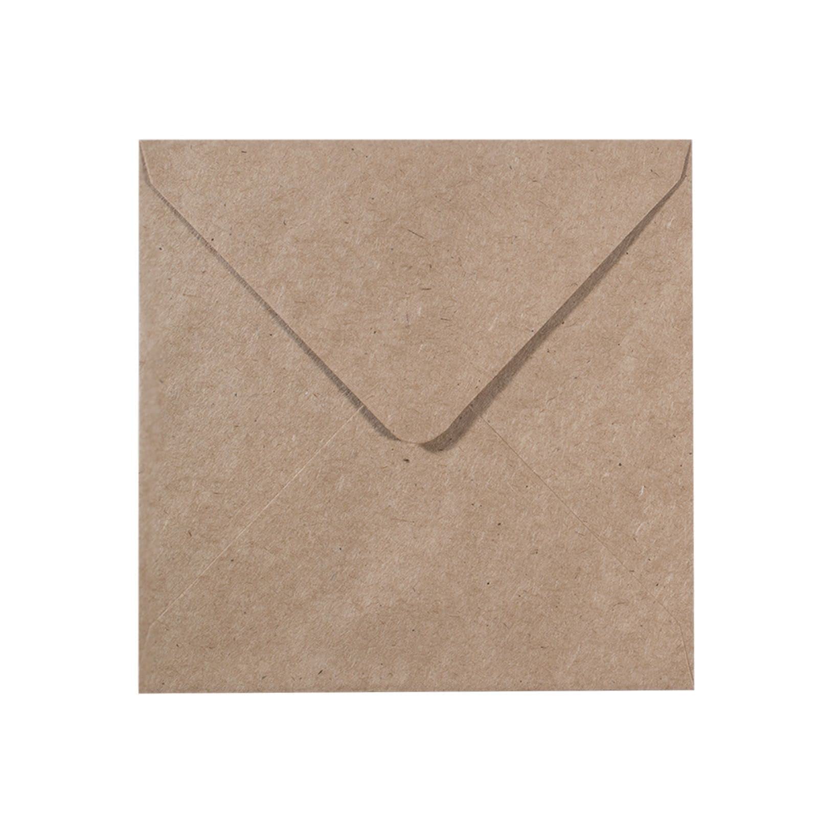 Vaessen Creative Florence Buste Quadrati Grandi, per Biglietti di Auguri, Marrone Carta Kraft, Set di 25 -Biglietti Coordinati Disponibili