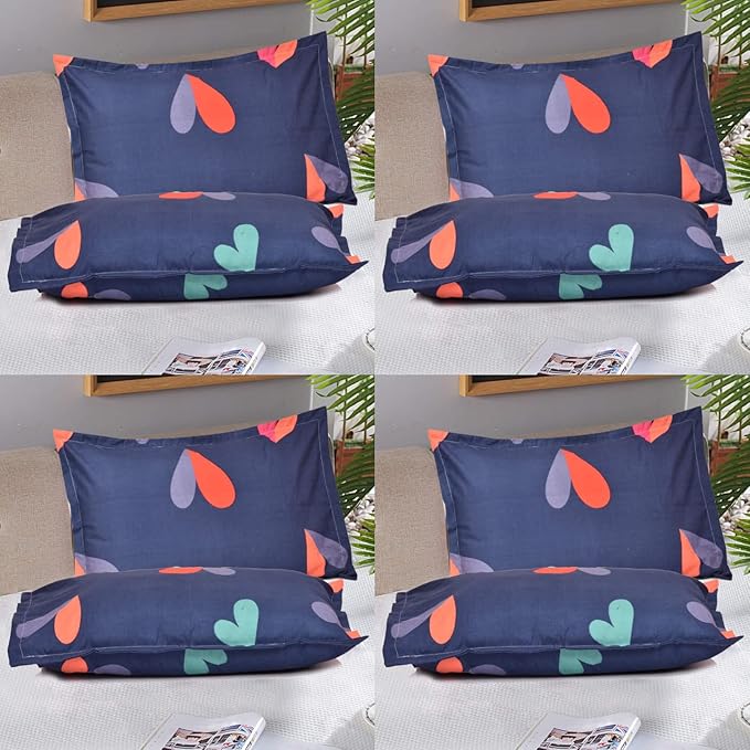 Hardeep Creation Super Soft Microfiber Cotton Pillow Covers Set of 4 Pc's Printed Pillow Cases (Standard Size: 18X28 Inch)