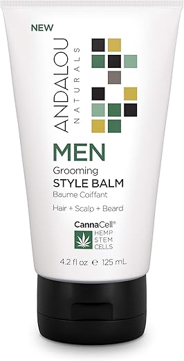 オーガニック ボタニカル 整髪料 ヘアワックス ヘアスタイリングバーム ナチュラル フルーツ幹細胞 ヘンプ幹細胞 「 MEN グルーミングスタイルバーム 」 ANDALOU naturals アンダルー ナチュラルズ