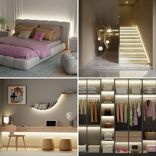 Miniatura 5 de PAUTIX COB - Tira de luz LED de 32.8 pies32.8 ft, 4800 LED, blanco natural 4000 K, CRI93+ súper brillante de alto lumen, luz de cinta LED flexible