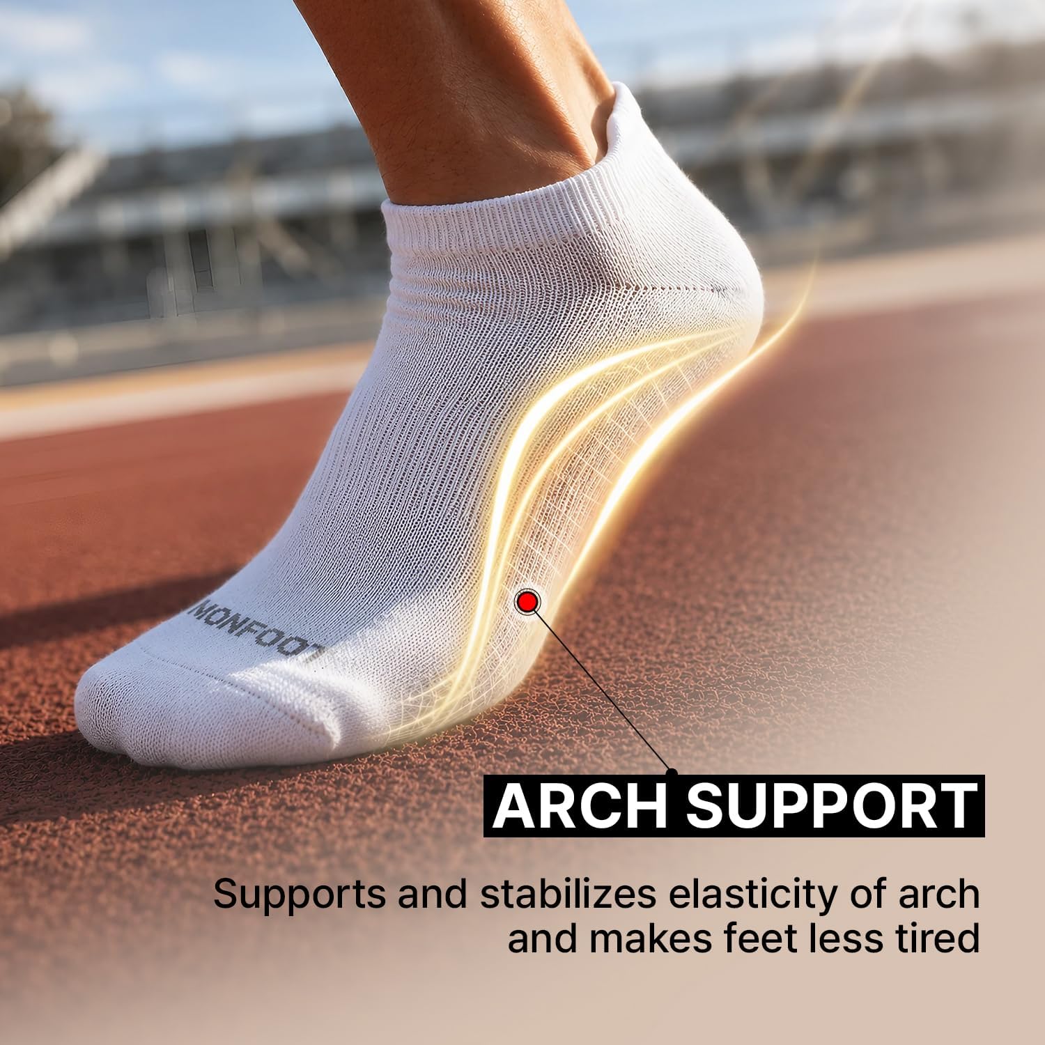 MONFOOT 5-10 Pairs Ankle Running Socks Cushioned Low Cut Heel Tab Men Women image 2