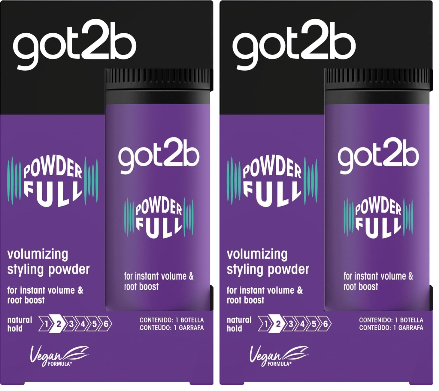 Got2BPowder'ful Volume Unisex Root Hair Styling Powder, For Instant Volume and Root Boost, Vegan, 10g (Pack of 2)