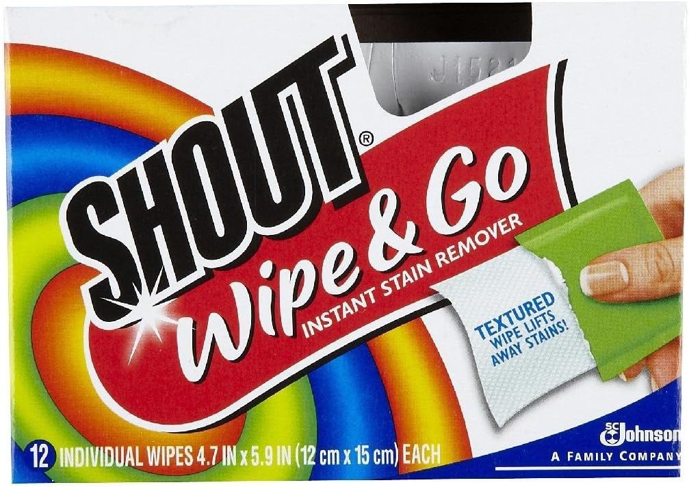 Shout Wipe & Go Instant Stain Remover - 12 CT (Pack - 3)