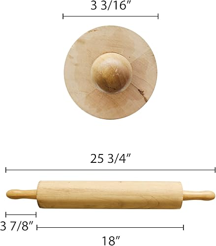 Miniatura 2 de Thunder Group palo de amasar, 18 pulgadas, De madera