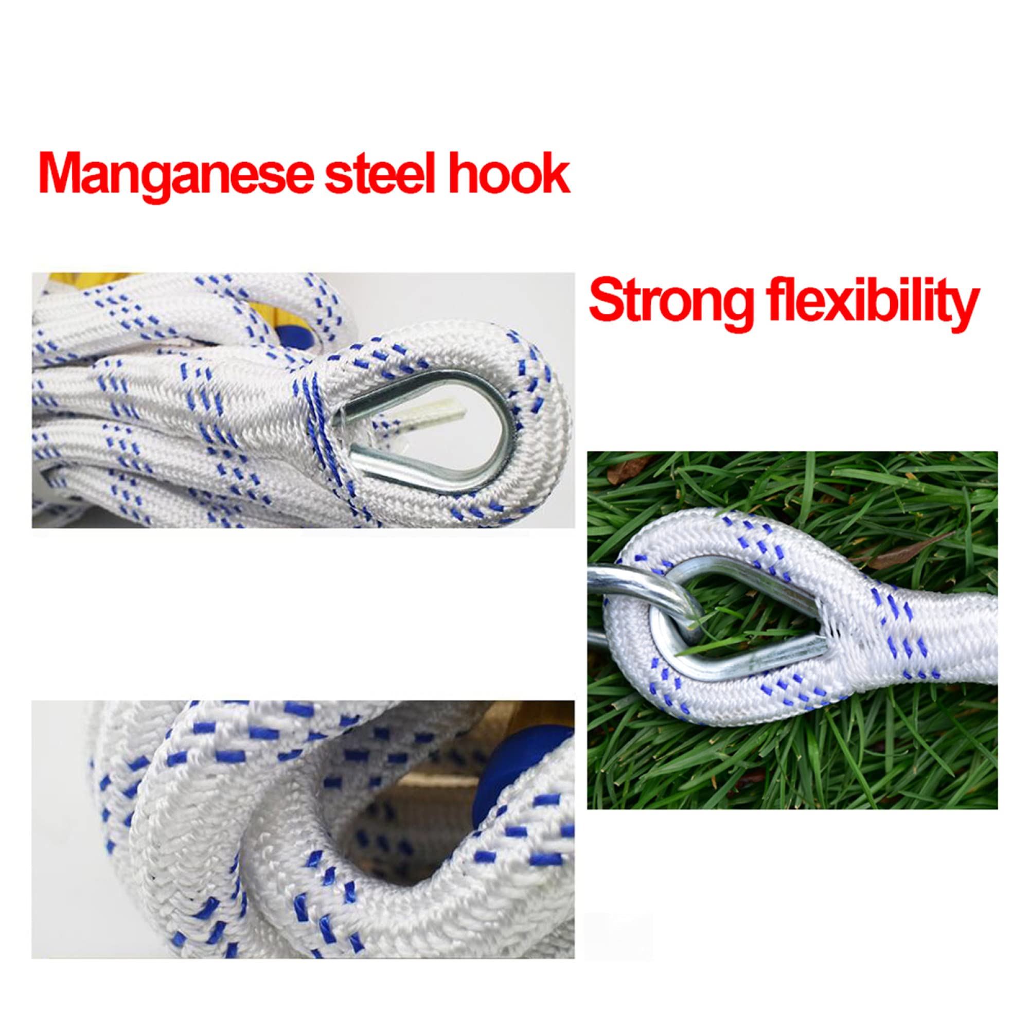 Scala Di Evacuazione Antincendio 10M - Con Ganci, Antiscivolo, Portata 420kg, Per Emergenze Domestiche - Foto 4