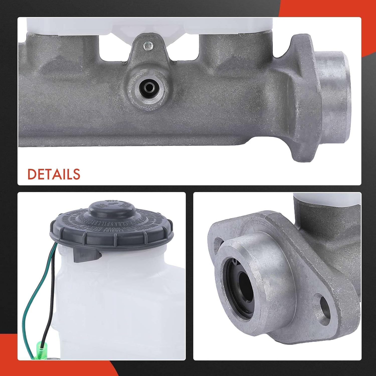 A-Premium Brake Master Cylinder with Reservoir and Cap Compatible with Honda Vehicles - CR-V 1999 2000 2001 L4 2.0L, with 4-Wheel ABS - Replaces 46100S10951, 46100S10952