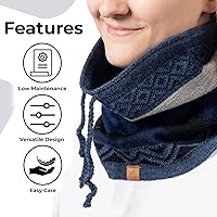 Vista 4 de Baby Alpaca Alpaca Neck Warmer, Unisex Winter Warm Hat, Multipurpose Headwear, Neck Gaiter Scarf, Soft Warm