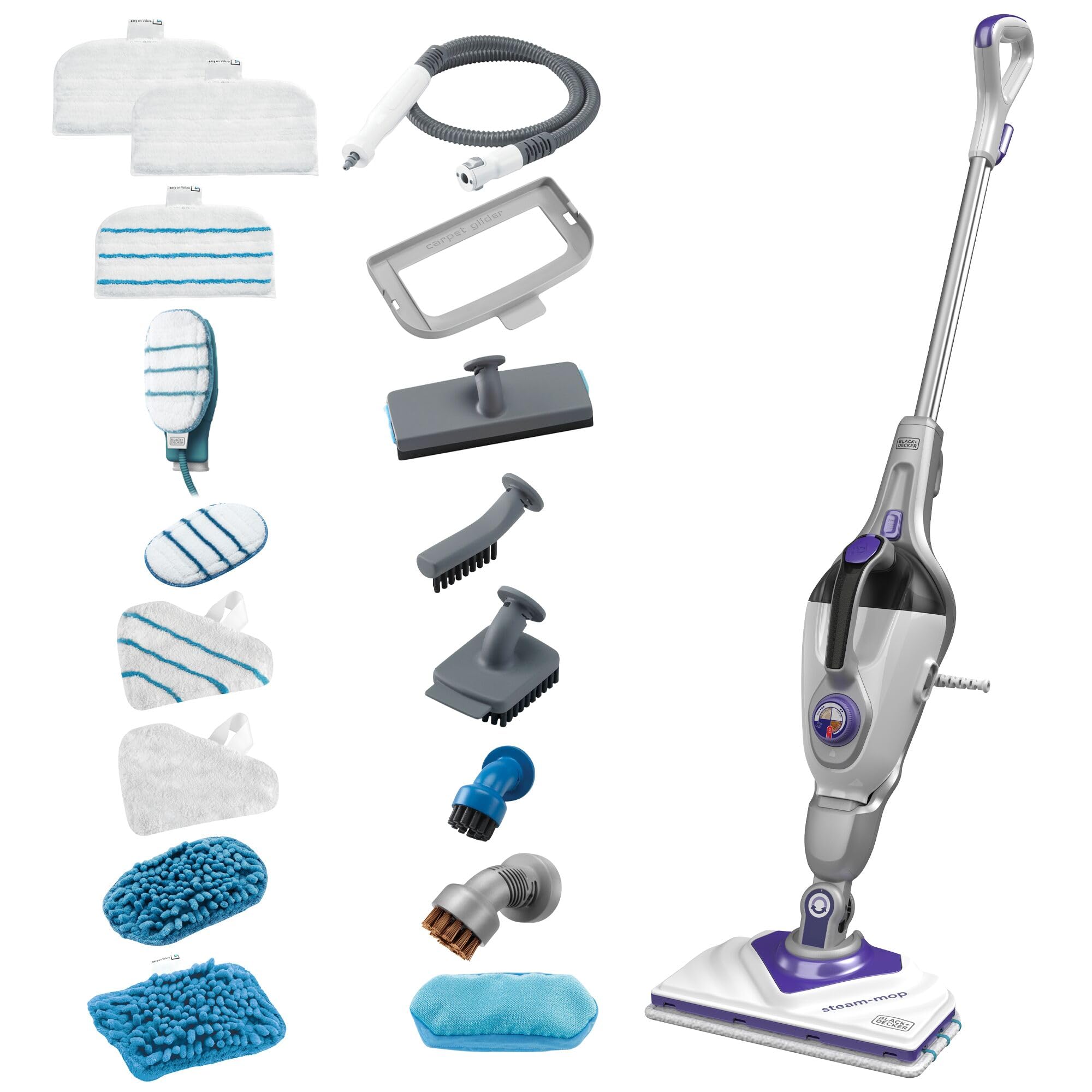 Black & decker - black & decker bhsm1615dsm pulitore a vapore 0,5 l 1600 w porpora, bianco - 1035768