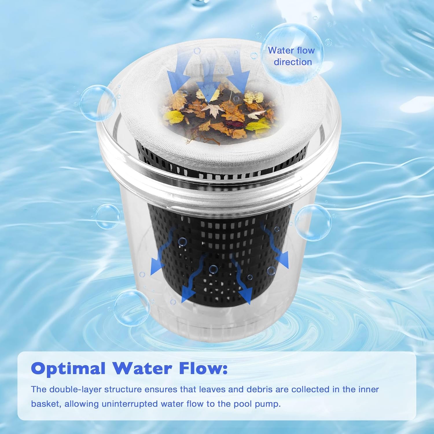 ATRACYPART Inline Pool Leaf Canister Compatible with Hayward W560 PoolVac Navigator Standard, Leaf Catcher Filter with Strainer Basket and 5 Skimmer Socks