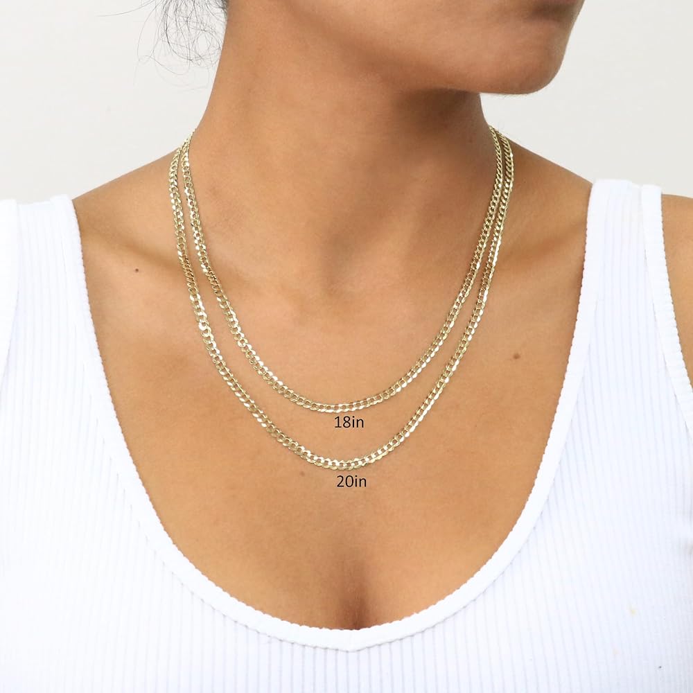 Amazon | Nuragold 10K イエローゴールド 4mm ソリッドキューバカーブ Amazon | Nuragold 10K イエローゴールド 4mm ソリッドキューバカーブ