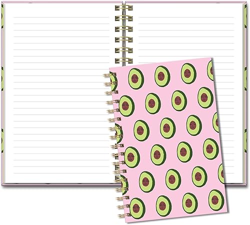 Orange Circle Studio - Cuaderno de espiral mediano de 5.75 x 8.75 pulgadas, planificador diario con bonita cubierta, bloc de notas de tapa dura con