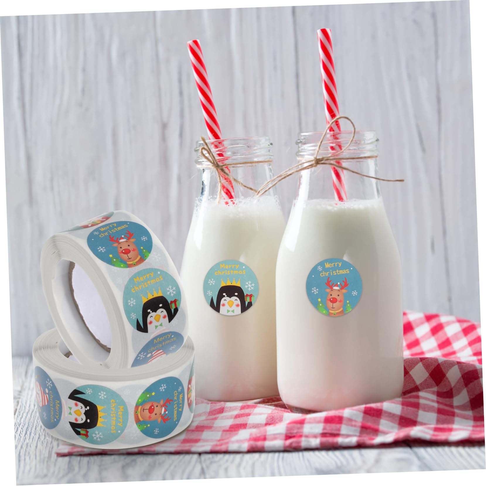 STOBOK 6 Adesivi Natalizi Autoadesivi Per Decorazioni Di Etichette Per Buste Progetti Fai Te e Regali Design Vari Per Natale Personalizzato
