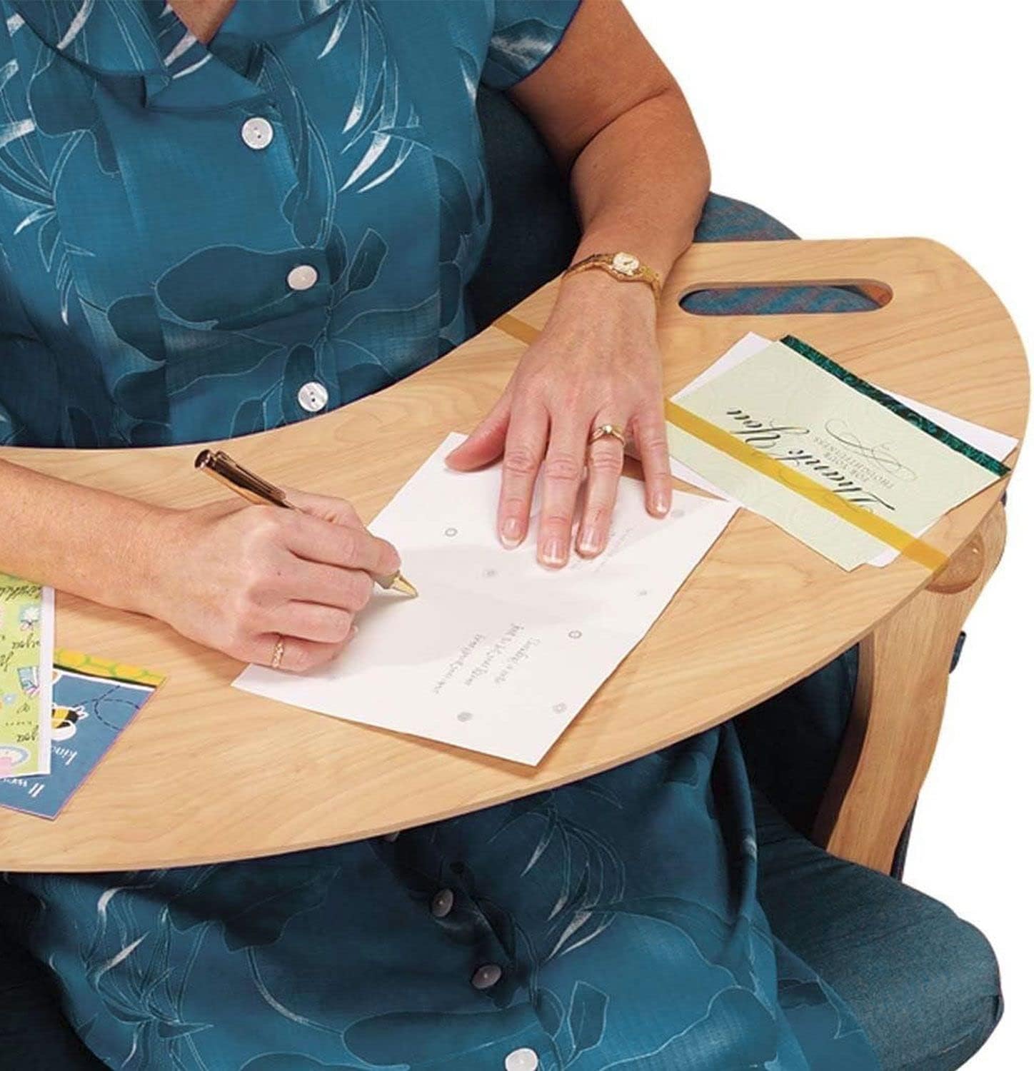 Unibos Wooden Oversized Gently Curved Armchair Lap Table Laptop All Purpose Lap Desk Amazon.co