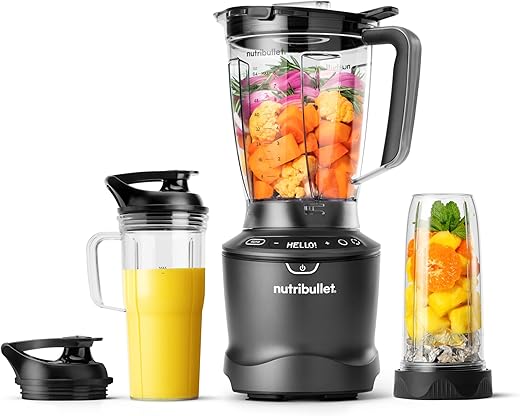 Nutribullet – Batidora de vaso Nutribullet SmartSense NBF550DG Combo 1500W con 2 vasos de viaje.