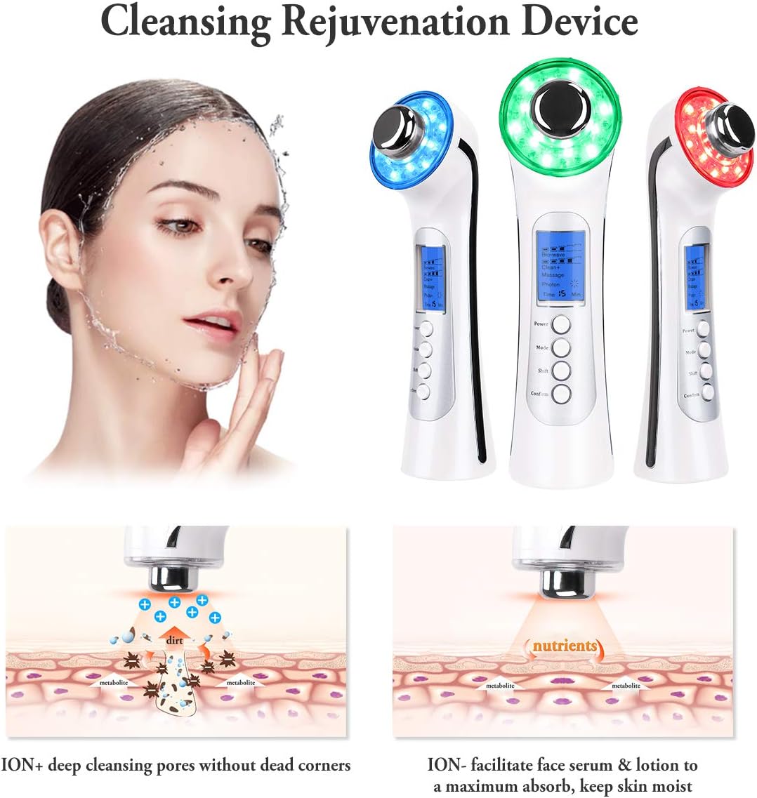 Facial Massager Skin Care Machine Portable Handheld Beauty Device for Anti Aging, Skin Lifting : Beauty & Personal Care