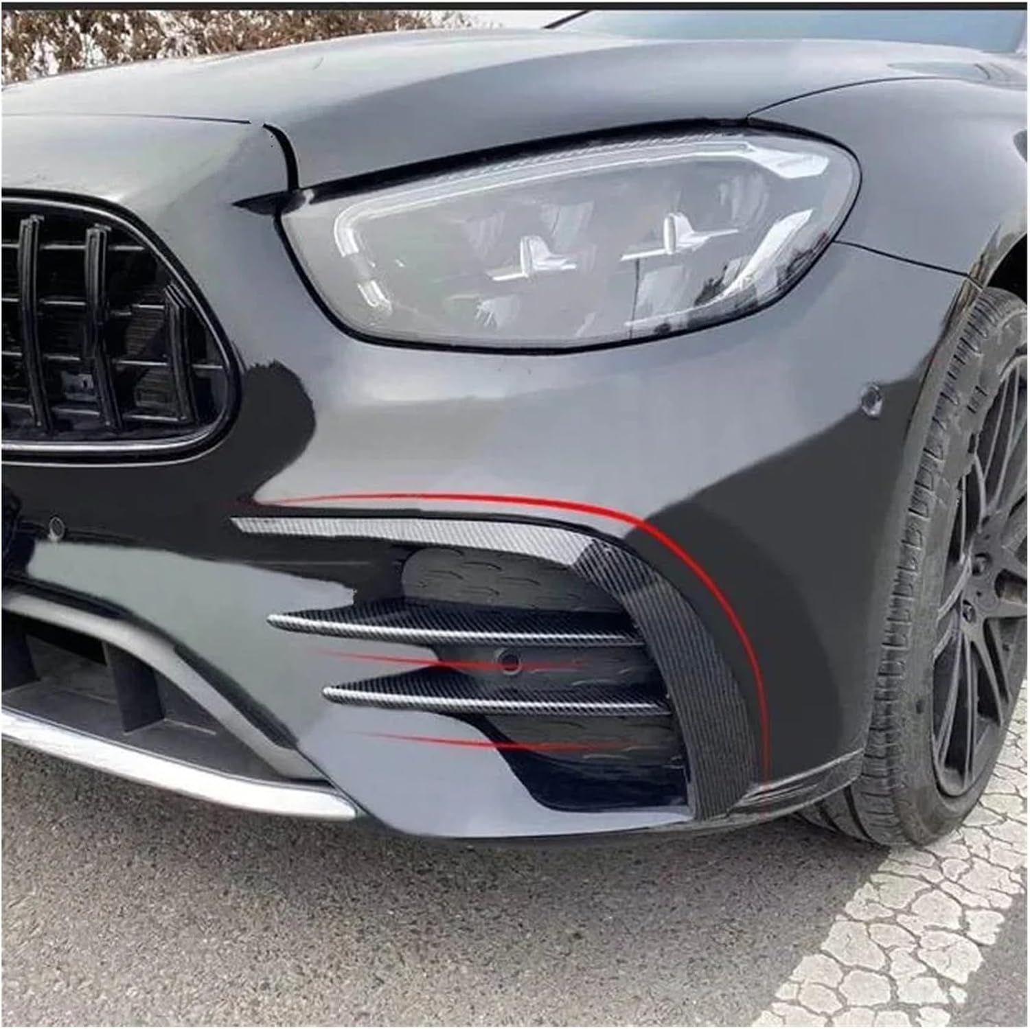 フロントスポイラー Eクラス用 W213用 E260用 E300用 E53用 AMG 2021 2022 2023 車用 フロントバ