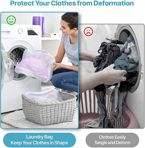 Miniatura 6 de Cambond Cubos de embalaje de malla de doble uso, bolsa de lavandería Cubos de embalaje transparentes para viajes, bolsas de lavandería de malla
