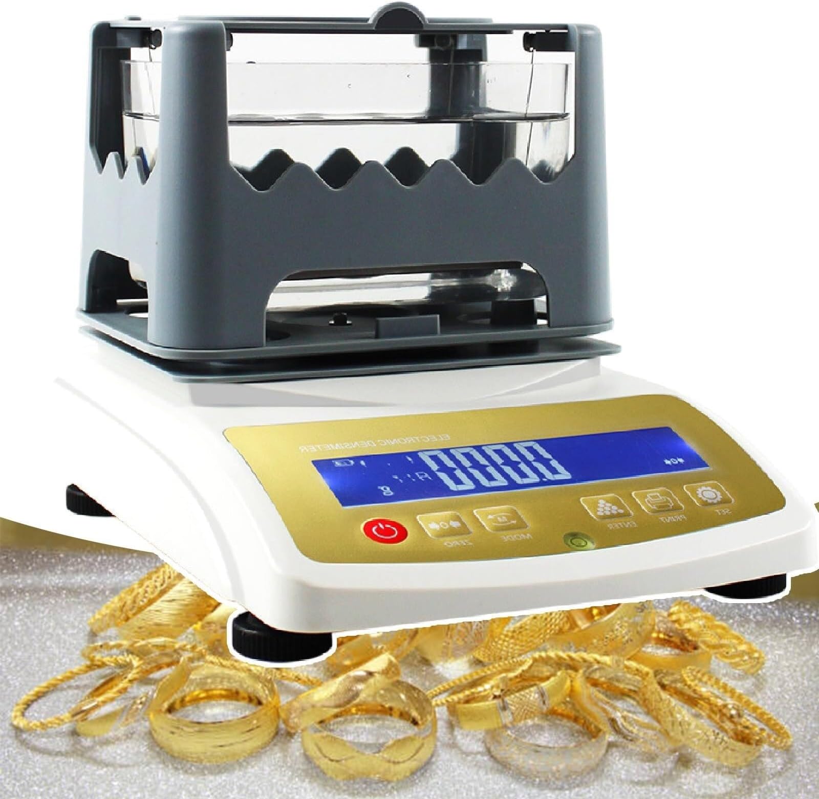 Gold Purity Tester Machine Smart Digital Gold & Silver Density Meter With Hi/Lo Alerts For Accurate Karat Testing Of Gold Silver Gemstones Jade(600k)