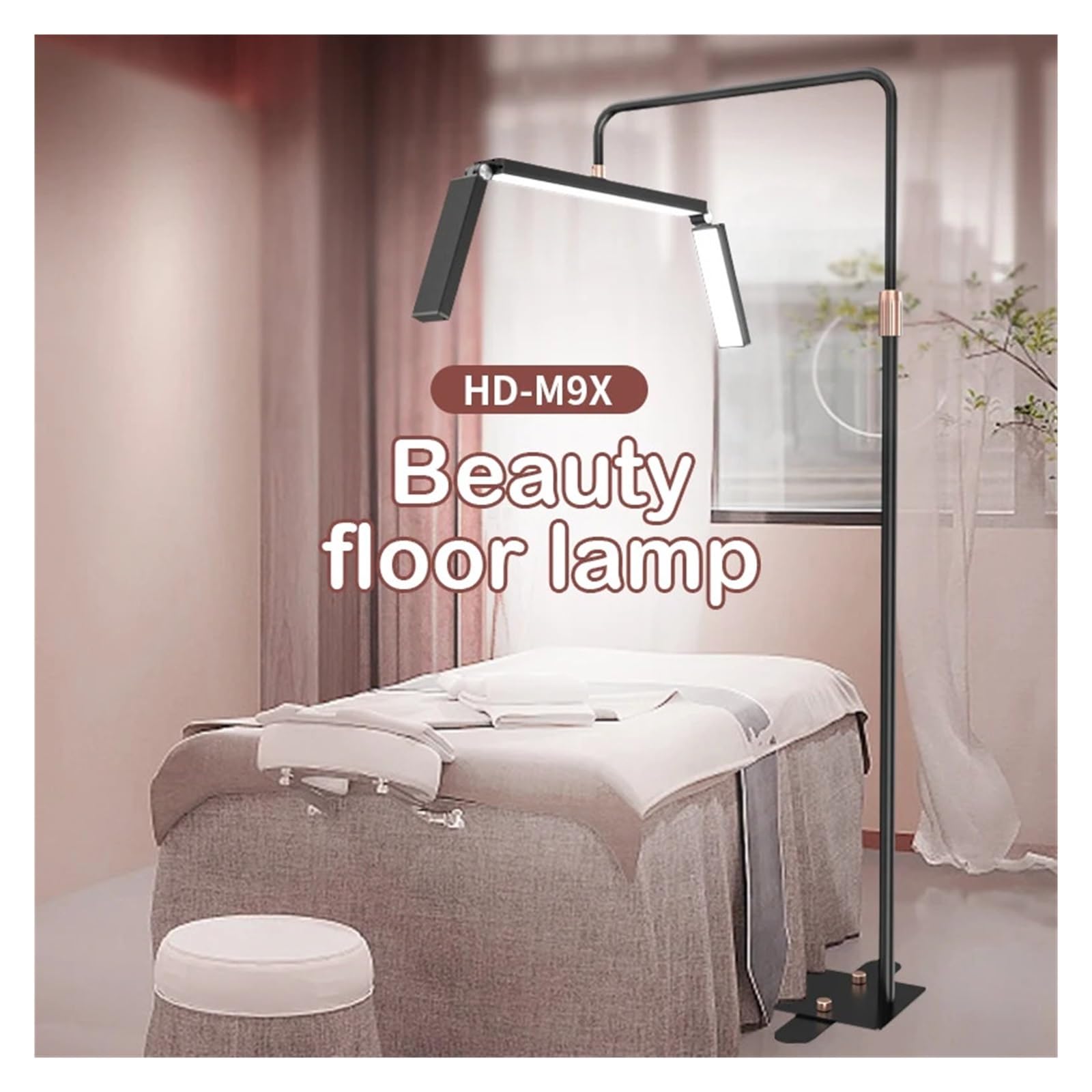 Moderna Lampada Pieghevole Di Bellezza 3000-6000k For Estetista Del Tatuaggio Facciale 36 POLLICI LED Half Moon Lash Light Floor Fill Luce Morbida Sufficiente(WHITE)