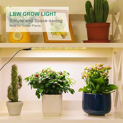 Miniatura 2 de LBW Luz LED de crecimiento, luz de crecimiento de espectro completo con 4 niveles regulables y temporizador de encendido/apagado automático, lámpara
