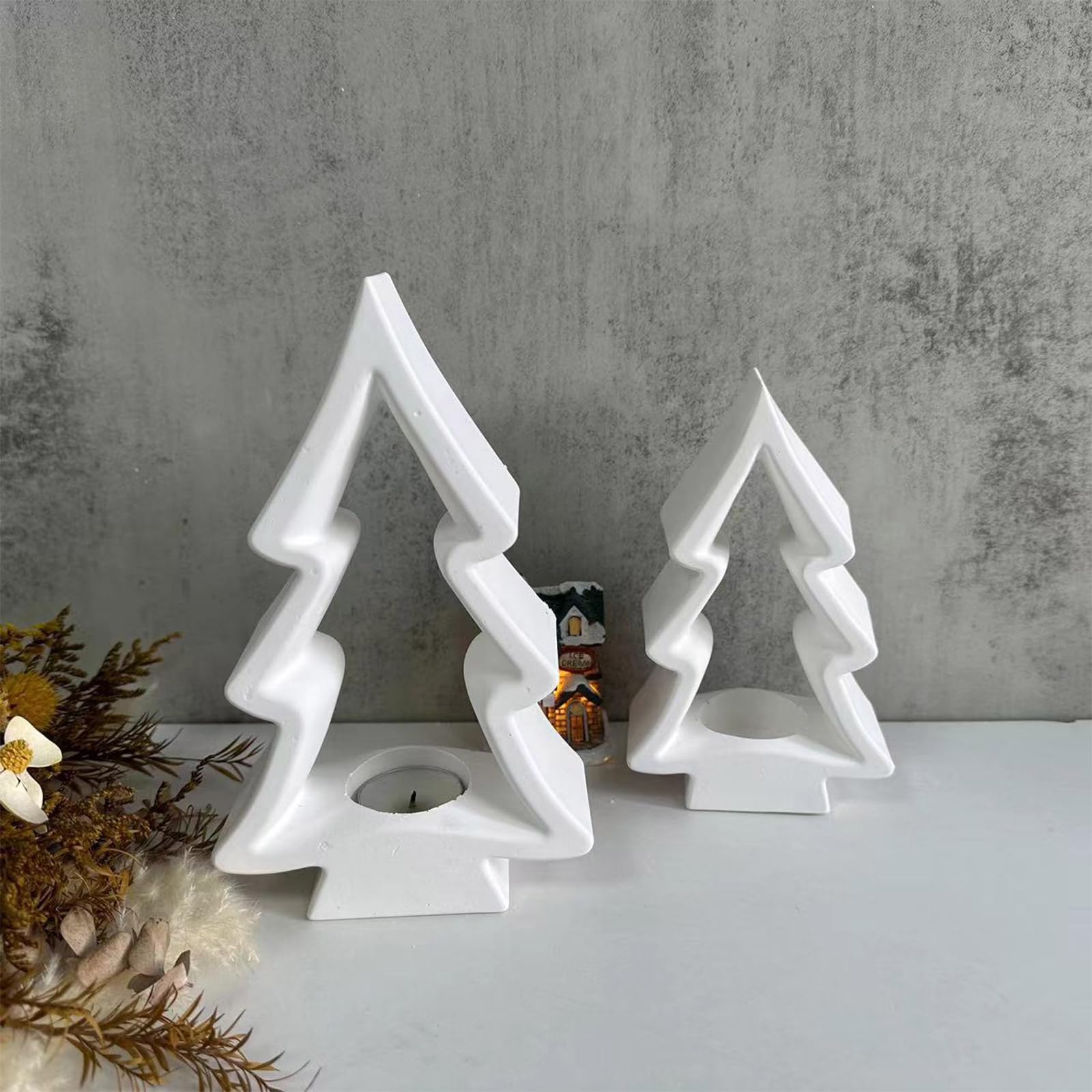 Simpatico albero di Natale candeliere stampi in silicone stampo gesso ornamento tavolo portacandele stampo soggiorno