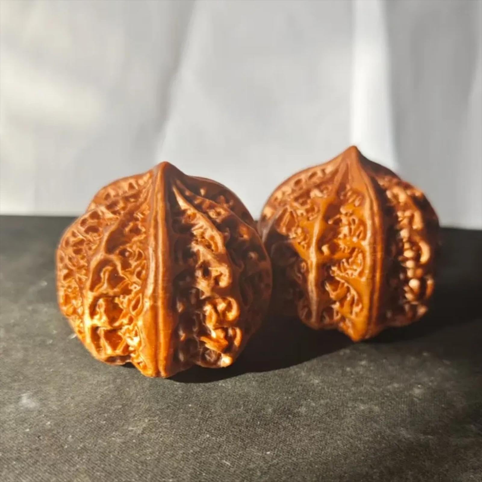 Empuñadura antideslizante de nogal natural, nueces tradicionales de mano y dedos, regalo para hombre