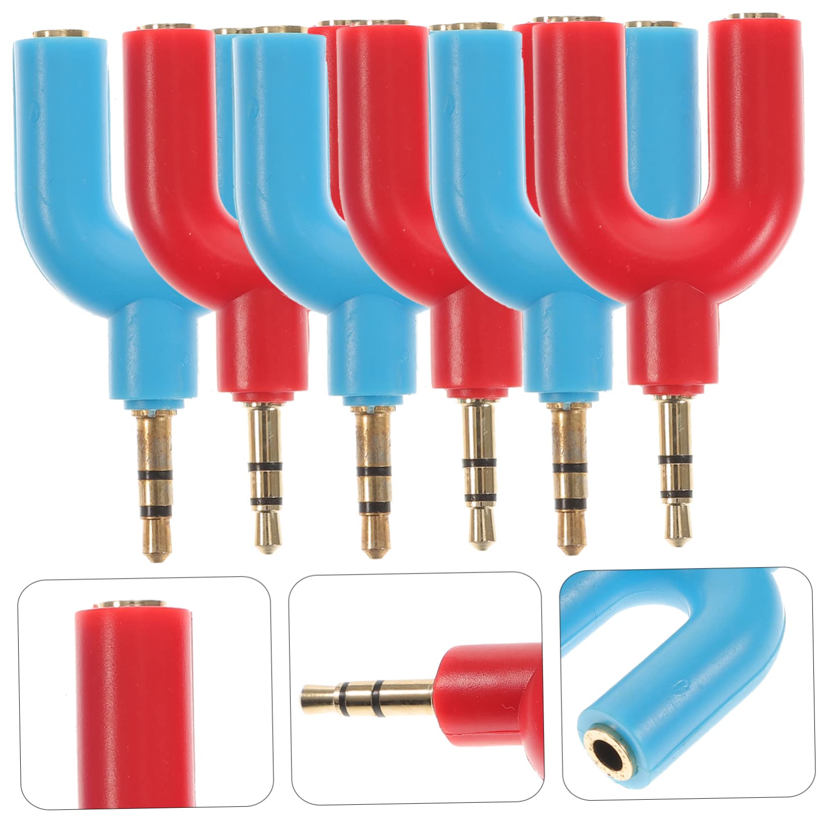 30pezzi Adattatore Splitter Audio Auricolari Per Dispositivi Facile Usare e Portatile