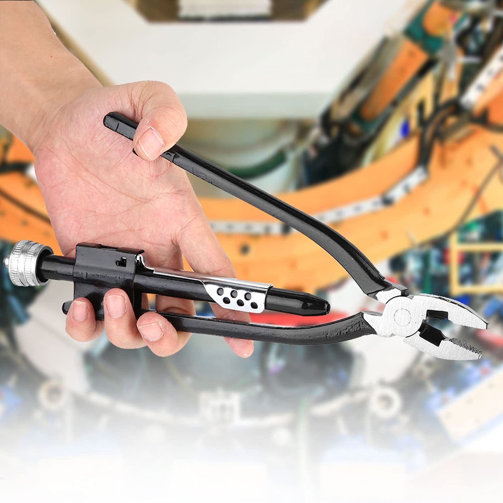 Pince à Torsader le Fil de Sécurité, 23 cm Acier au Carbone, Outil de Verrouillage Multifonction pour Câblage Électrique et Entretien Mécanique