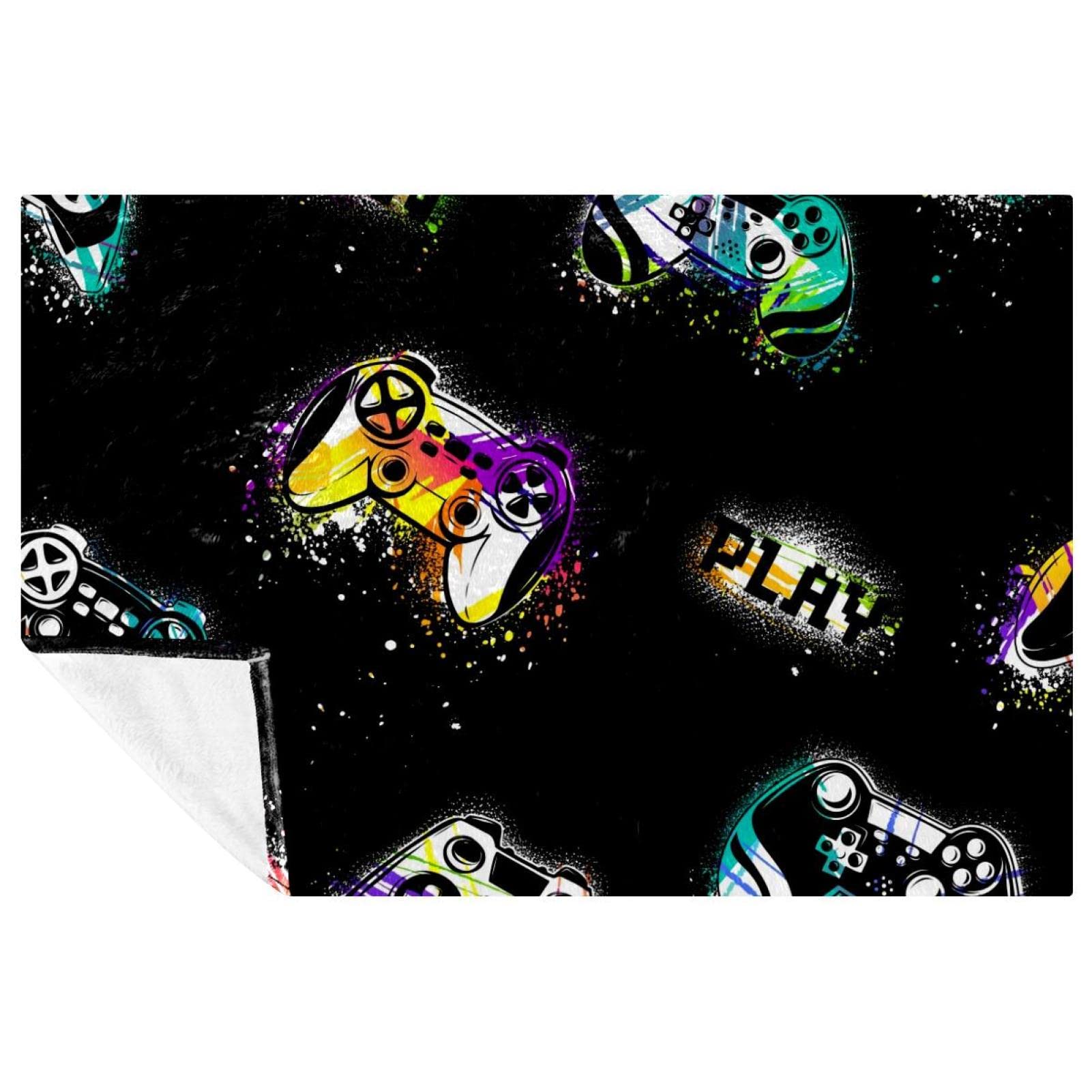 Couverture douce chaude imprimés joystick plaid lit et canapé