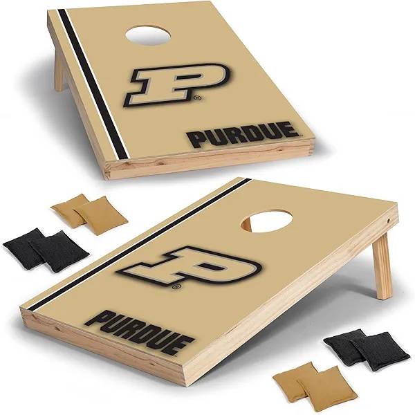 Wild Sports 2' x 3' Solid Wood Cornhole Set with Direct Print HD Team Graphics – Great Gift for Any NCAA Fan! Bean Bag Toss Family Outdoor Games