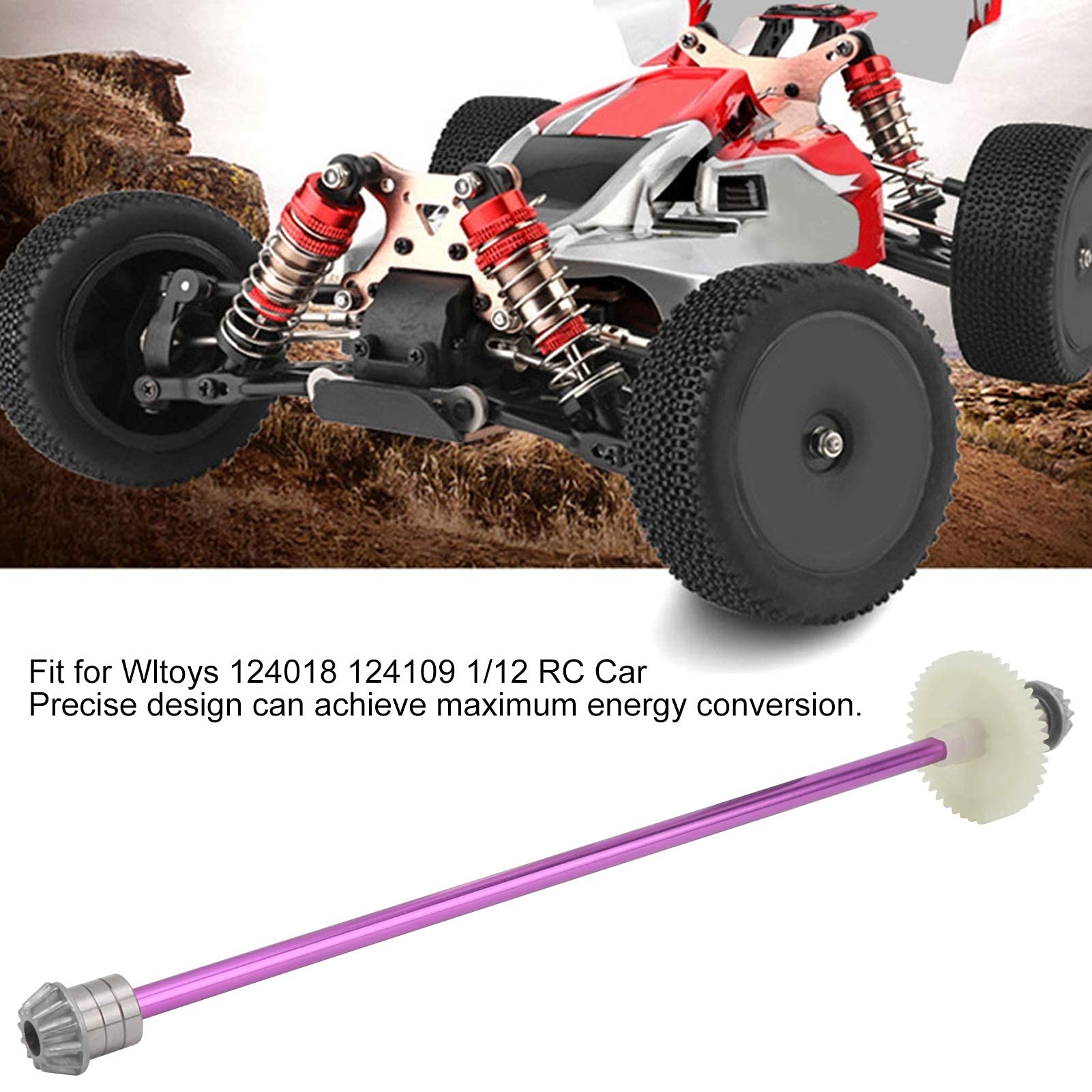 RiToEasysports RC Metal Drive Shaft,RC Drive Shaft Compatible with Wltoys 124018 124109 1/12 RC Car Spare Parts