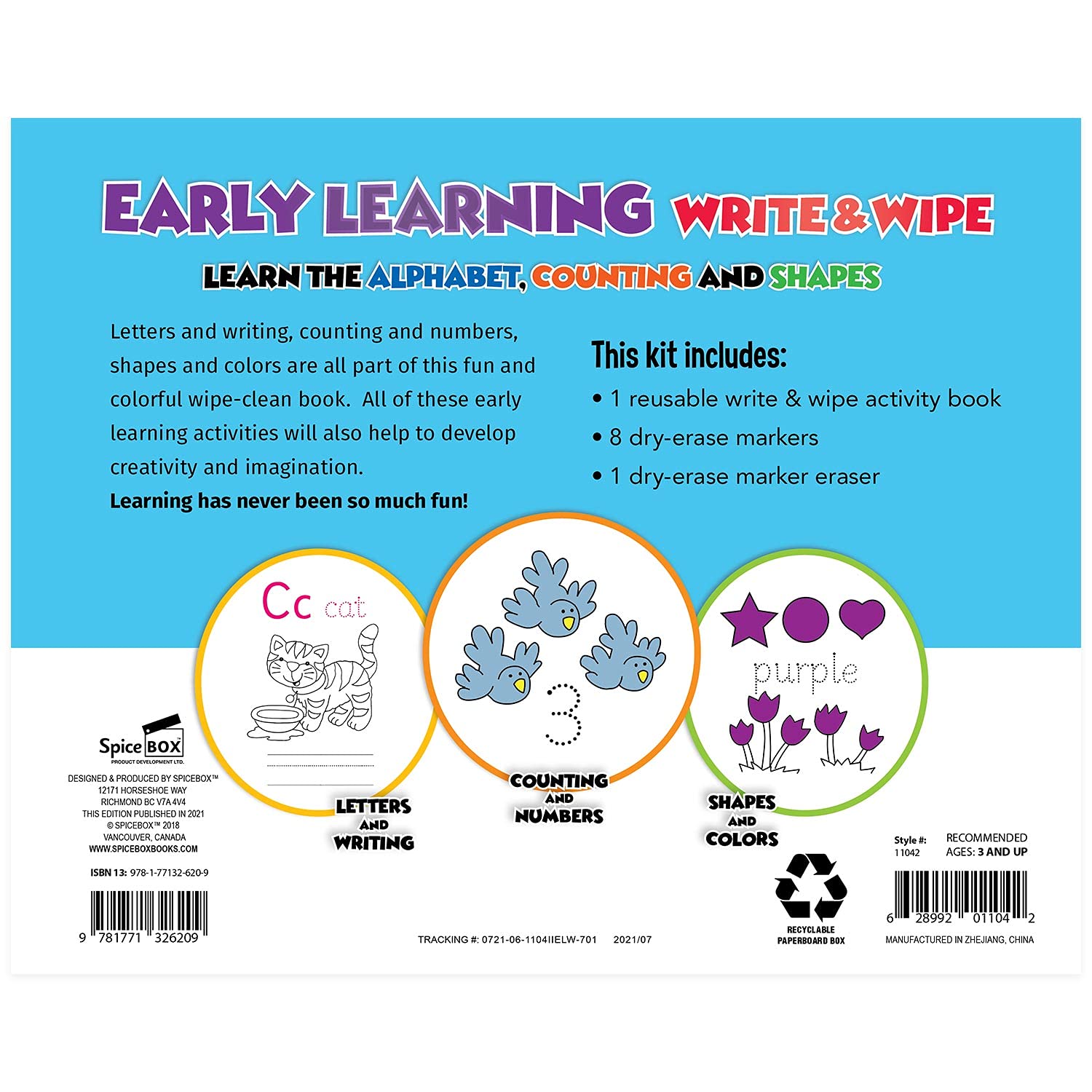 Amazon.com: Spicebox Children's Art Kits Imagine It Early Learning Write &  Wipe , 9 Fun Learning Activities, Preschool Learning For Kids : Everything  Else