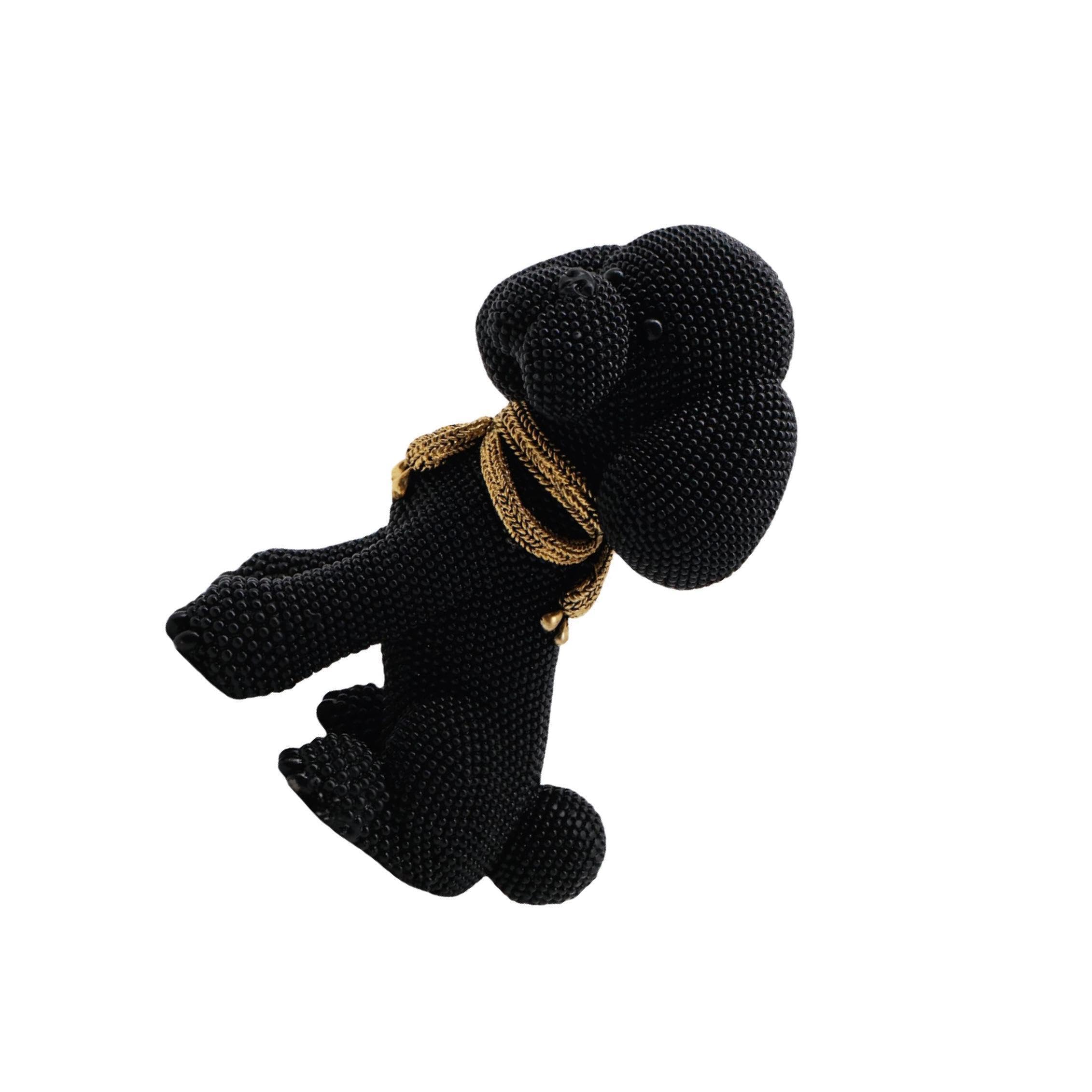 mophrati Statua da tavolo a forma di cane: opera d'arte moderna e creativa per l'arredamento, realizzata con resina di qualità, statue decorative per amici, ecc.