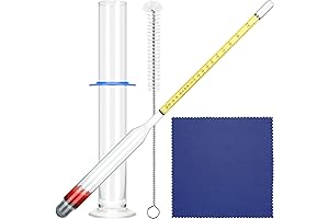 Hydrometer Kit for Booze Distilling - Test Proof of Whiskey, Moonshine, Alcohol...