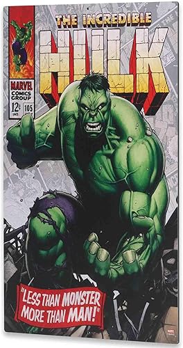 Miniatura 2 de Marvel The Incredible Hulk - Cartel de metal con cubierta de cómic  La increíble decoración de pared de Hulk para cueva de hombre o sala de cine