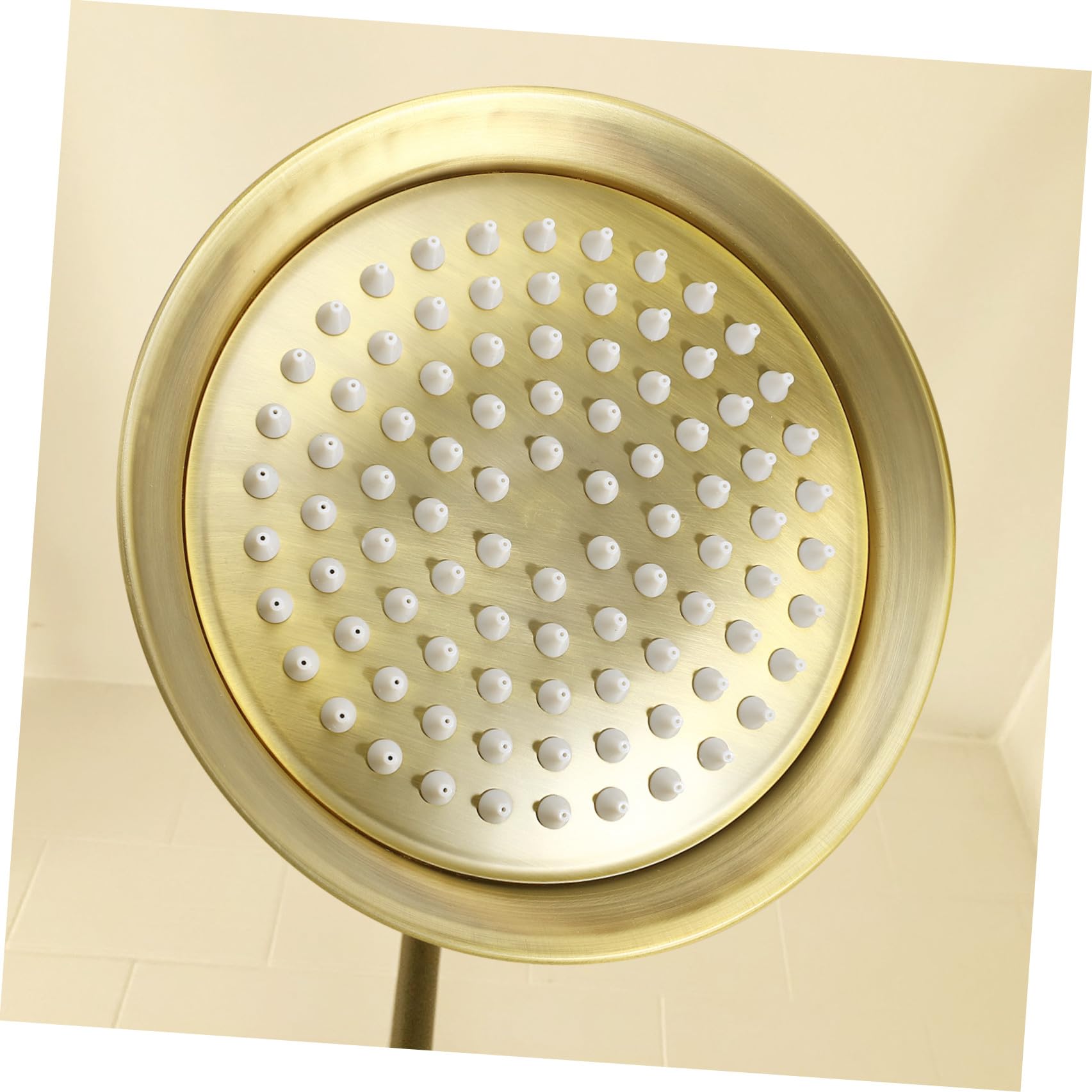 Beavorty Cabezal Rociador de Techo para Baño, Boquilla de Ducha, Acero Inoxidable, Marrón, 8 Pulgadas, Antigolpes, para Hogar y Baño