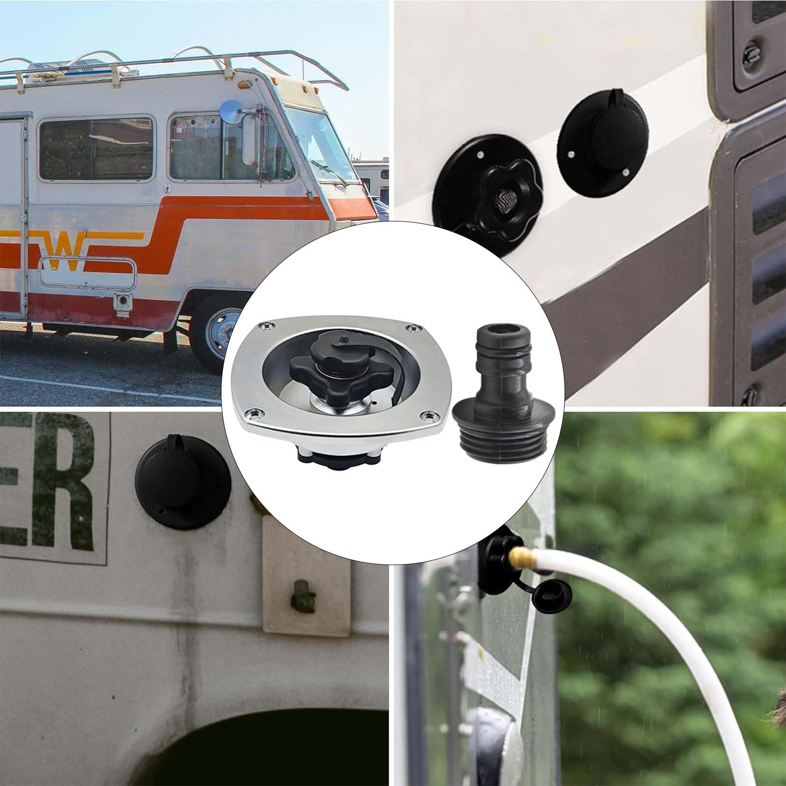 Raccord d'eau de ville pour camping-car, entrée d'eau régulée par pression – Raccord d'entrée d'eau pour camping-car, vanne d'entrée d'eau, régulateur de pression d'eau pour marine, bateau,